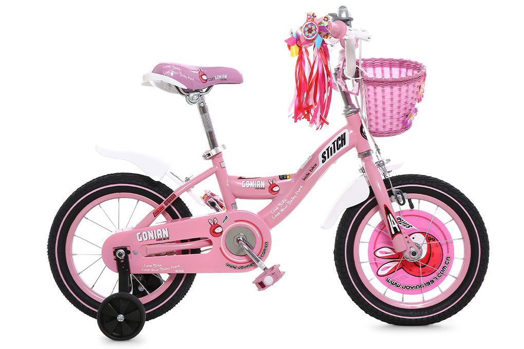 Xe Đạp Trẻ Em Stitch Goya Rabbit JY902-14 14 inch Màu Hồng