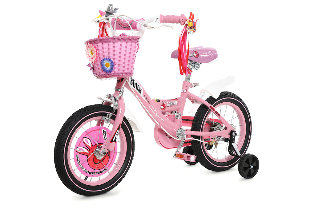 Xe Đạp Trẻ Em Stitch Goya Rabbit JY902-14 14 inch Màu Hồng