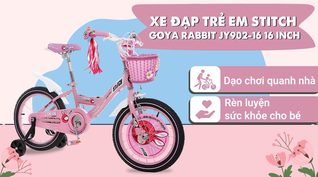Xe Đạp Trẻ Em Stitch Goya Rabbit JY902-16 16 inch