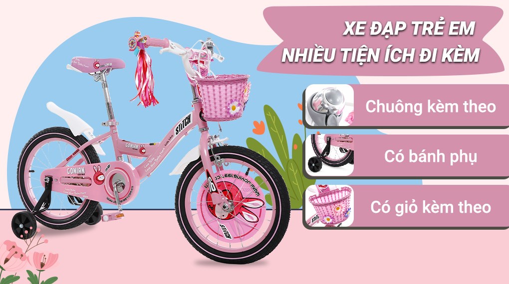 Xe Đạp Trẻ Em Stitch Goya Rabbit JY902-16 16 inch