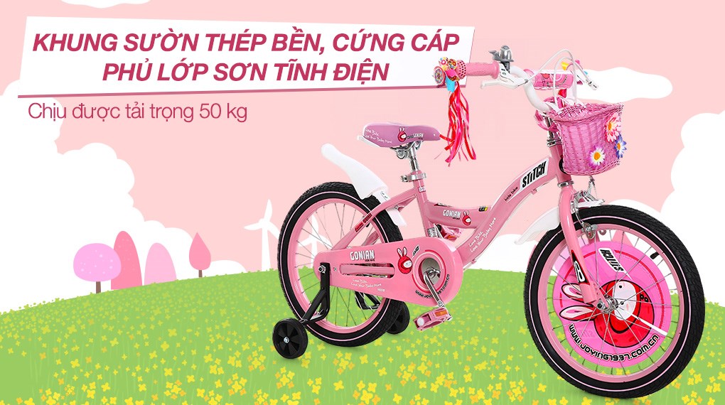 Xe Đạp Trẻ Em Stitch Goya Rabbit JK902-18 18 inch