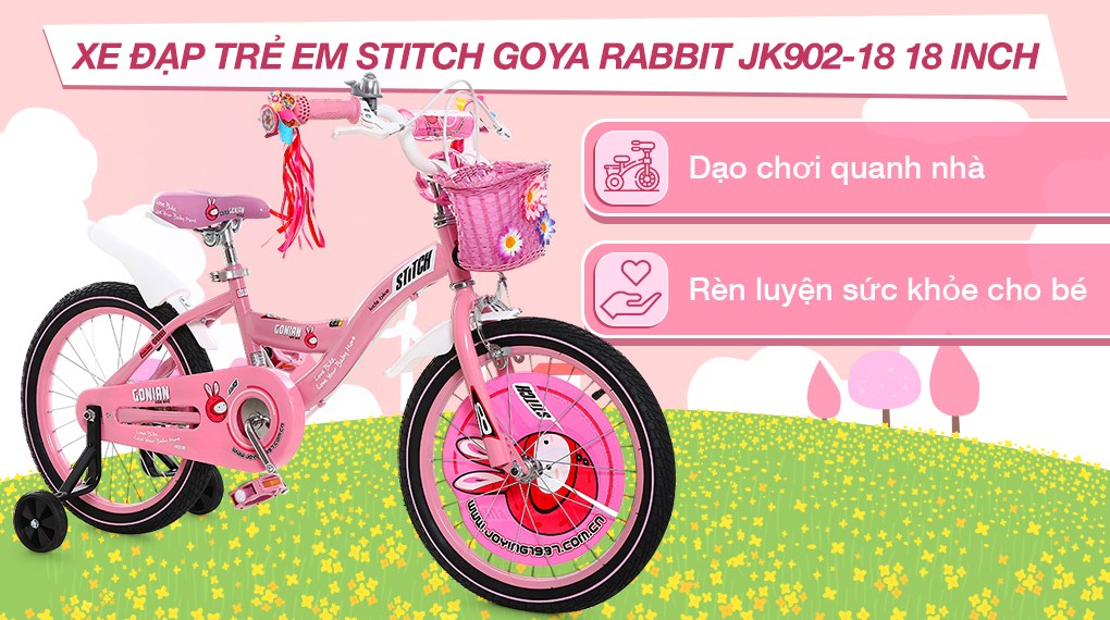 Xe Đạp Trẻ Em Stitch Goya Rabbit JK902-18 18 inch