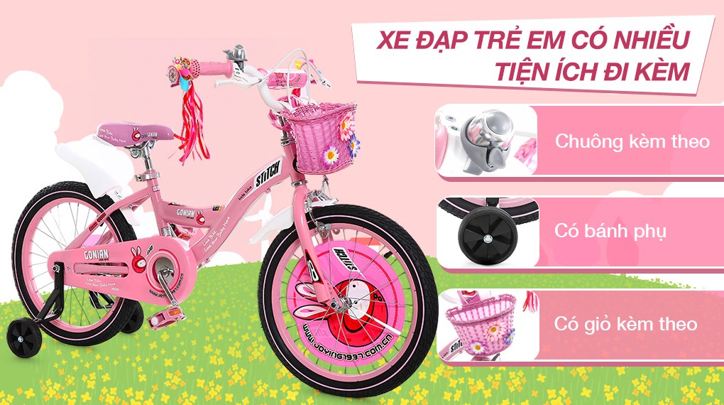 Xe Đạp Trẻ Em Stitch Goya Rabbit JK902-18 18 inch