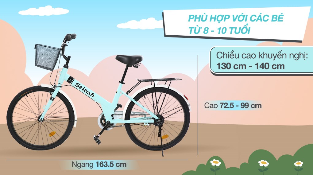 Xe Đạp Trẻ Em Stitch Roman JK2401 24 inch