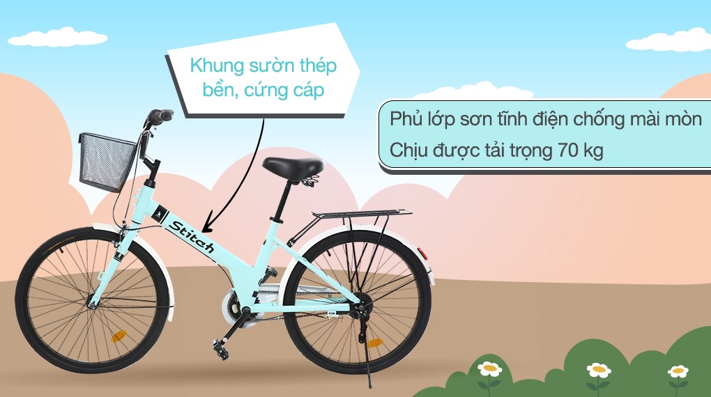 Xe Đạp Trẻ Em Stitch Roman JK2401 24 inch