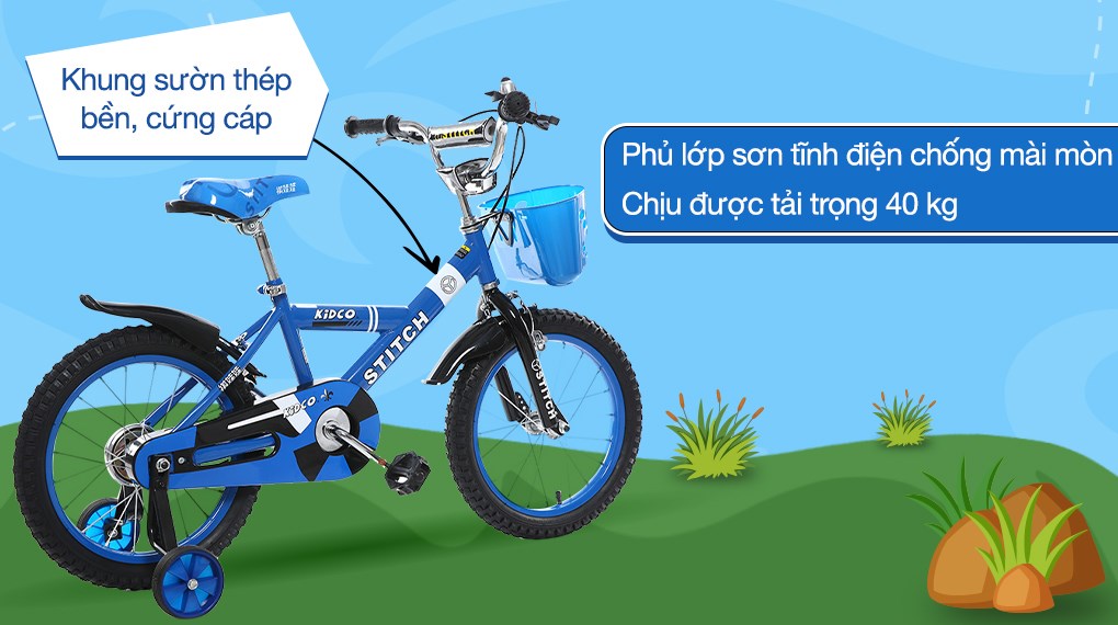 Xe Đạp Trẻ Em Stitch Little Cool JY904-16 16 inch