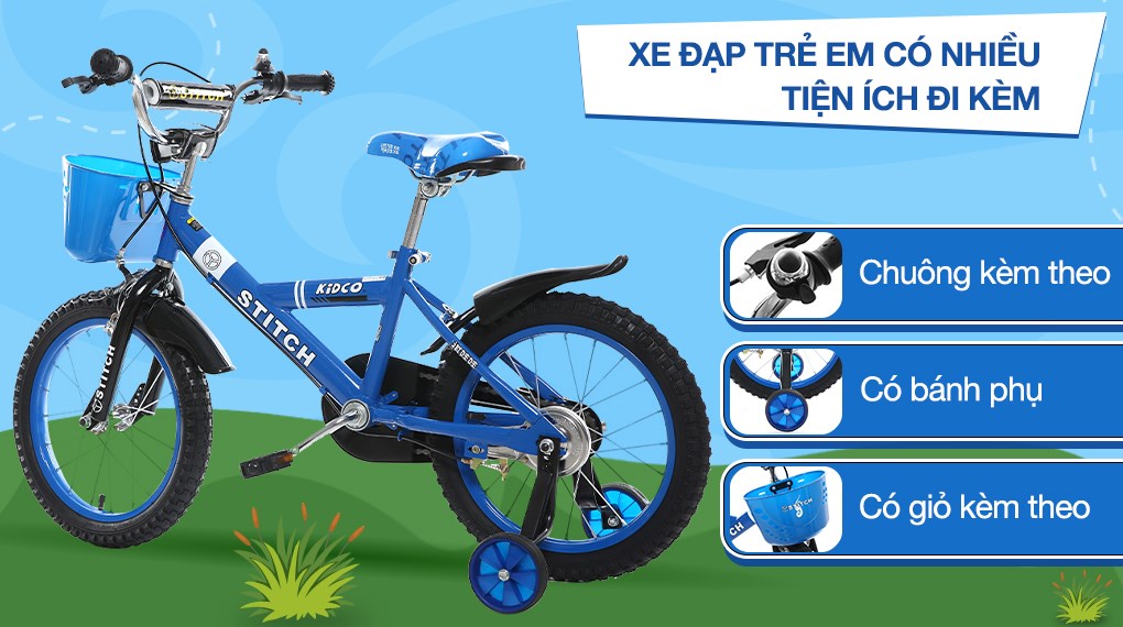 Xe Đạp Trẻ Em Stitch Little Cool JY904-16 16 inch