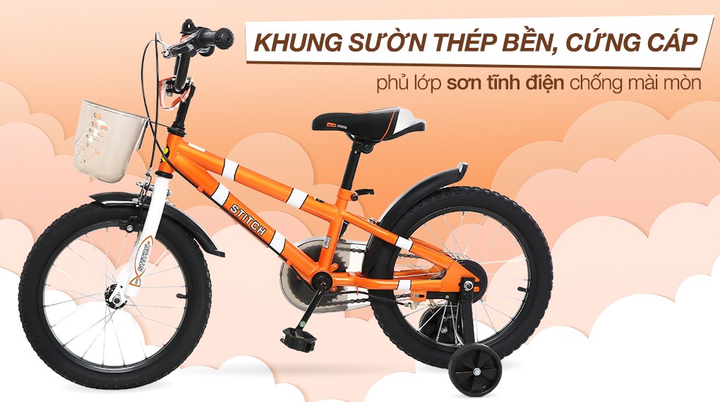 Xe Đạp Trẻ Em Stitch Happy Fish JY907-16 16 inch