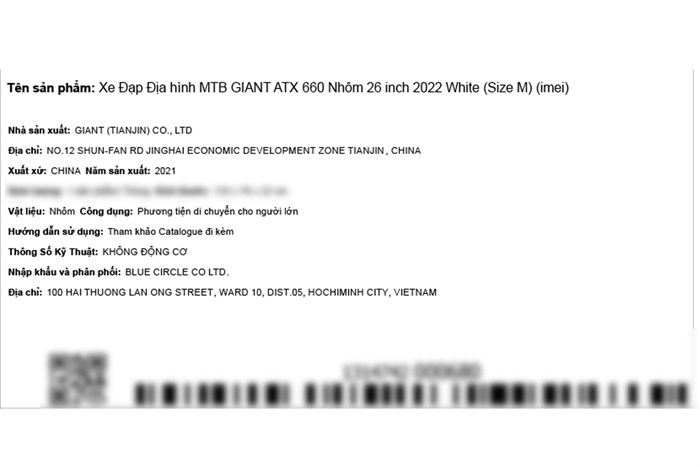 Xe Đạp Địa Hình MTB Giant ATX 660 (2022) 26 inch Size M Màu Trắng