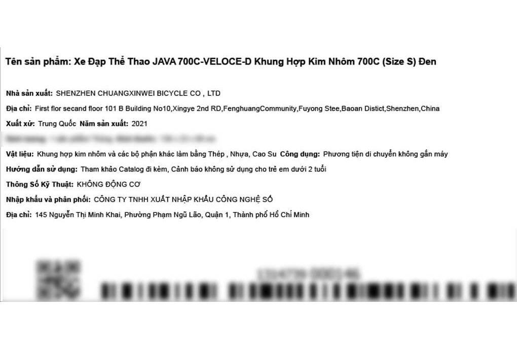 Xe Đạp Thể Thao Road Java 700C-Veloce-D 700C Size S
