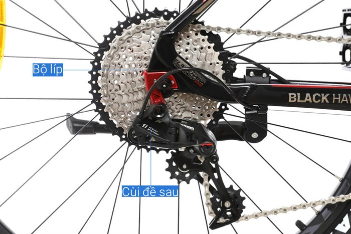 Xe Đạp Địa Hình MTB Twitter Blackhawk Pro (QR) NX-11S 27.5 inch Size M Màu Đen - Đỏ