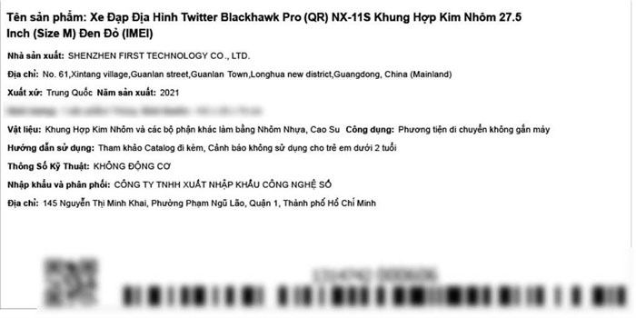 Xe Đạp Địa Hình MTB Twitter Blackhawk Pro (QR) NX-11S 27.5 inch Size M Màu Đen - Đỏ