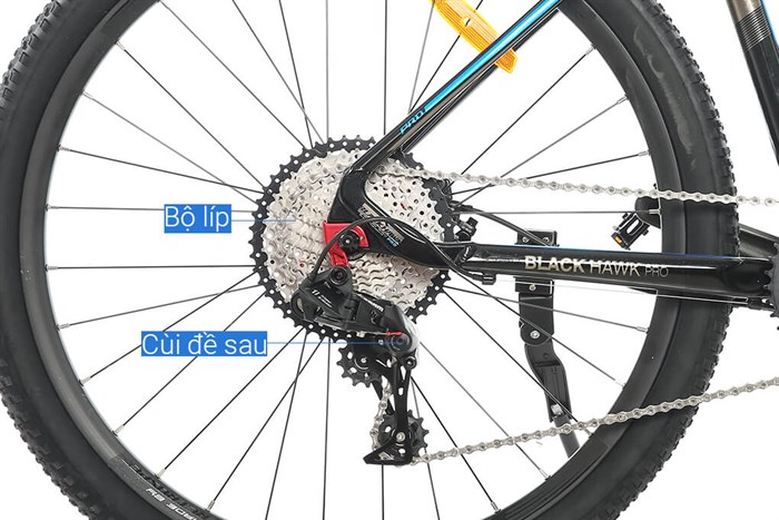 Xe Đạp Địa Hình MTB Twitter Blackhawk Pro (QR) NX-11S 27.5 inch Size M Màu Đen - xanh dương