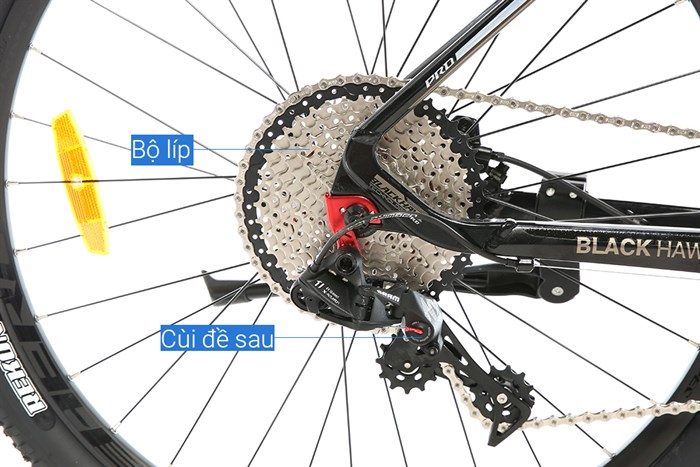 Xe Đạp Địa Hình MTB Twitter Blackhawk Pro (QR) NX-11S 27.5 inch Size S Màu Đen - Bạc