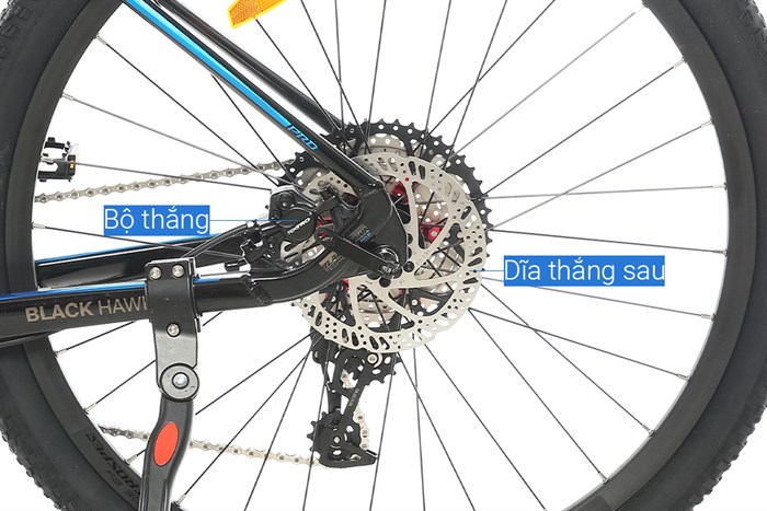 Xe Đạp Địa Hình MTB Twitter Blackhawk Pro (QR) NX-11S 27.5 inch Size S Màu Đen - xanh dương