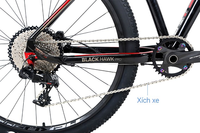 Xe Đạp Địa Hình MTB Twitter Blackhawk Pro (QR) NX-11S 27.5 inch Size S Màu Đen - Đỏ