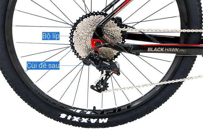 Xe Đạp Địa Hình MTB Twitter Blackhawk Pro (QR) NX-11S 27.5 inch Size S Màu Đen - Đỏ