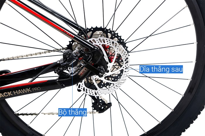 Xe Đạp Địa Hình MTB Twitter Blackhawk Pro (QR) NX-11S 27.5 inch Size S Màu Đen - Đỏ