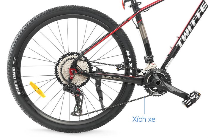 Xe Đạp Địa Hình MTB Twitter Blackhawk Pro (QR) RS-2*13S 27.5 inch Size M Màu Đen - Đỏ
