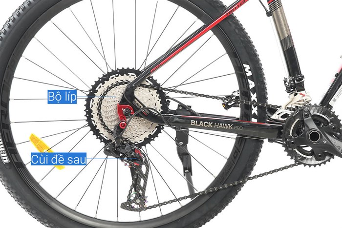 Xe Đạp Địa Hình MTB Twitter Blackhawk Pro (QR) RS-2*13S 27.5 inch Size M Màu Đen - Đỏ