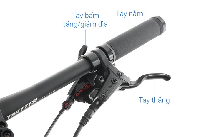 Xe Đạp Địa Hình MTB Twitter Blackhawk Pro (QR) RS-2*13S 27.5 inch Size M Màu Đen - Đỏ