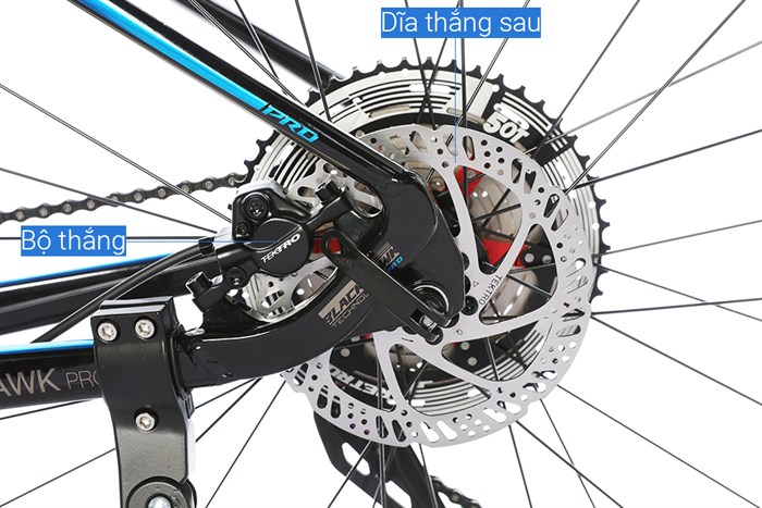 Xe Đạp Địa Hình MTB Twitter Blackhawk Pro (QR) RS-2*13S 27.5 inch Size S Màu Đen - xanh dương
