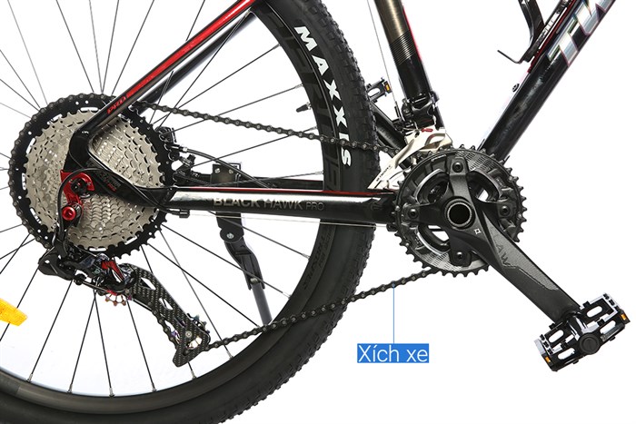 Xe Đạp Địa Hình MTB Twitter Blackhawk Pro (QR) RS-2*13S 27.5 inch Size S Màu Đen - Đỏ