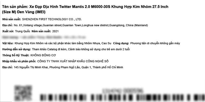 Xe Đạp Địa Hình MTB Twitter Mantis 2.0 M6000-30S 27.5 inch Size M Màu Đen - Vàng