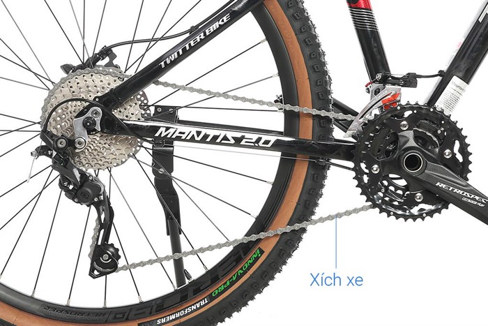 Xe Đạp Địa Hình MTB Twitter Mantis 2.0 M6000-30S 27.5 inch Size S Màu Đen - Đỏ