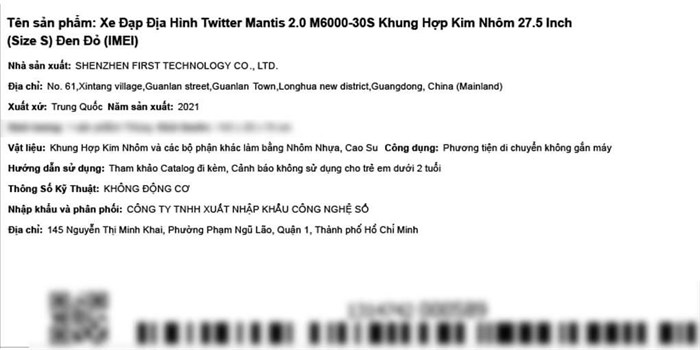 Xe Đạp Địa Hình MTB Twitter Mantis 2.0 M6000-30S 27.5 inch Size S Màu Đen - Đỏ