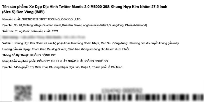 Xe Đạp Địa Hình MTB Twitter Mantis 2.0 M6000-30S 27.5 inch Size S Màu Đen - Vàng