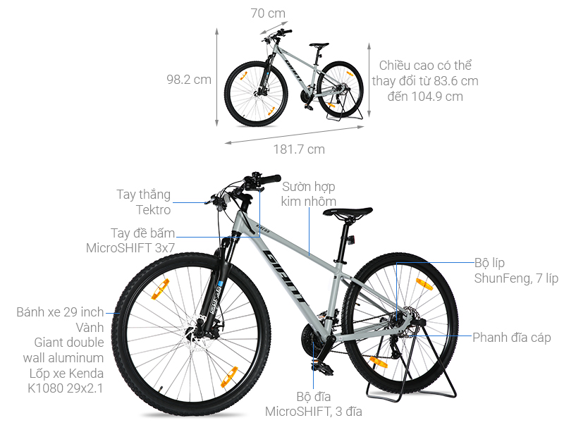 Xe Đạp Địa Hình MTB Giant Rincon 2 (2022) 29 inch Size S