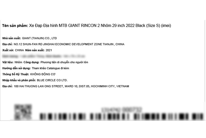 Xe Đạp Địa Hình MTB Giant Rincon 2 (2022) 29 inch Size S