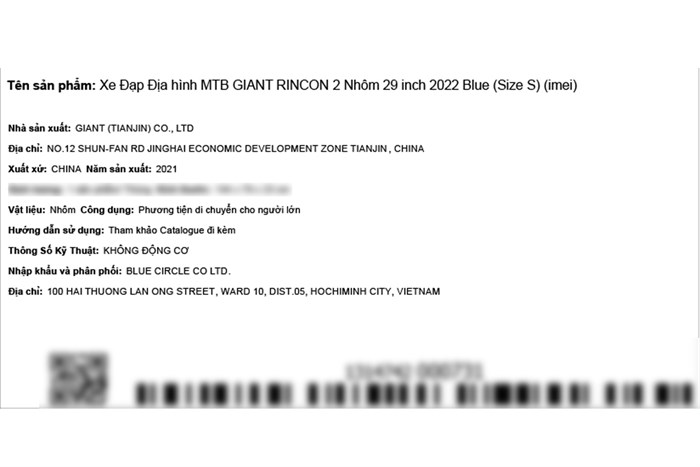 Xe Đạp Địa Hình MTB Giant Rincon 2 (2022) 29 inch Size S