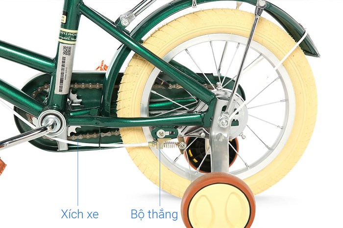 Xe Đạp Trẻ Em Phoenix Sprite 14 inch Màu Xanh lá