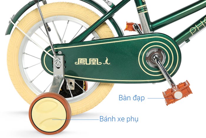Xe Đạp Trẻ Em Phoenix Sprite 14 inch Màu Xanh lá