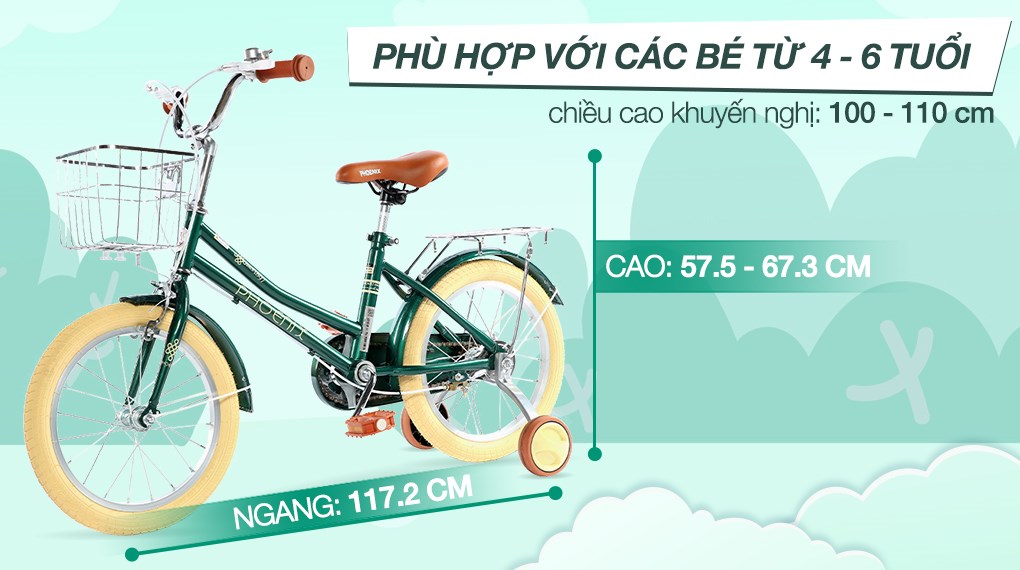 Xe Đạp Trẻ Em Phoenix Sprite 16 inch