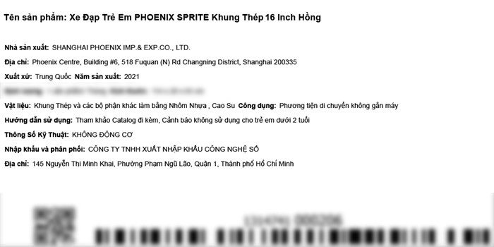 Xe Đạp Trẻ Em Phoenix Sprite 16 inch Màu Hồng