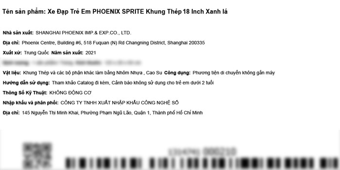 Xe Đạp Trẻ Em Phoenix Sprite 18 inch Màu Xanh lá