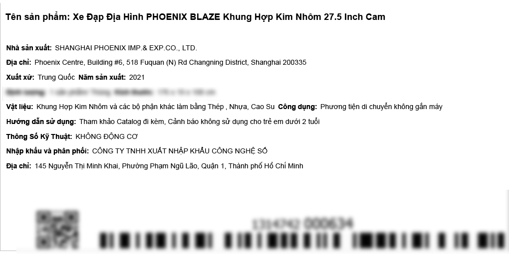 Xe Đạp Địa Hình MTB Phoenix Blaze 27.5 inch Màu Cam
