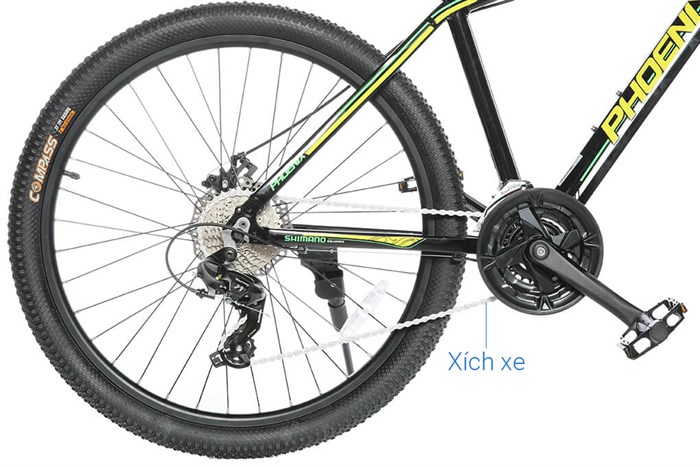 Xe Đạp Địa Hình MTB Phoenix T-Cross 26 inch Màu Xám/Vàng