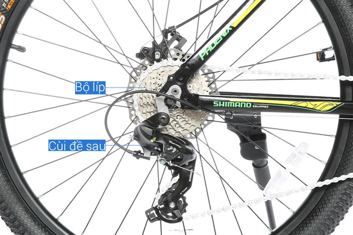 Xe Đạp Địa Hình MTB Phoenix T-Cross 26 inch Màu Xám/Vàng