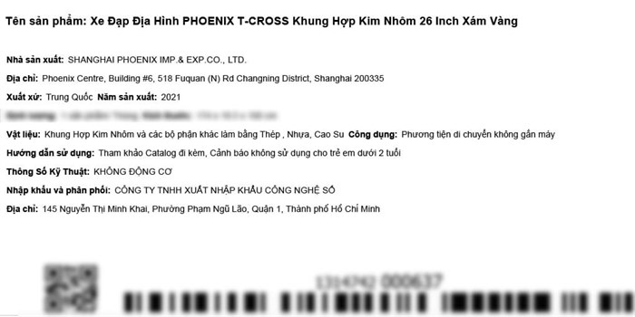 Xe Đạp Địa Hình MTB Phoenix T-Cross 26 inch Màu Xám/Vàng
