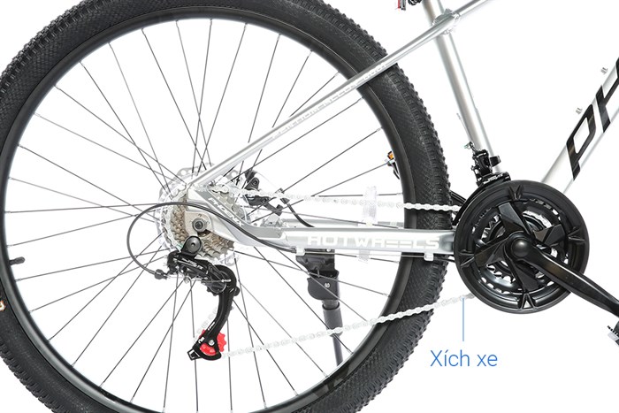 Xe Đạp Địa Hình MTB Phoenix Hotwheels 27.5 inch Màu Trắng - Vàng