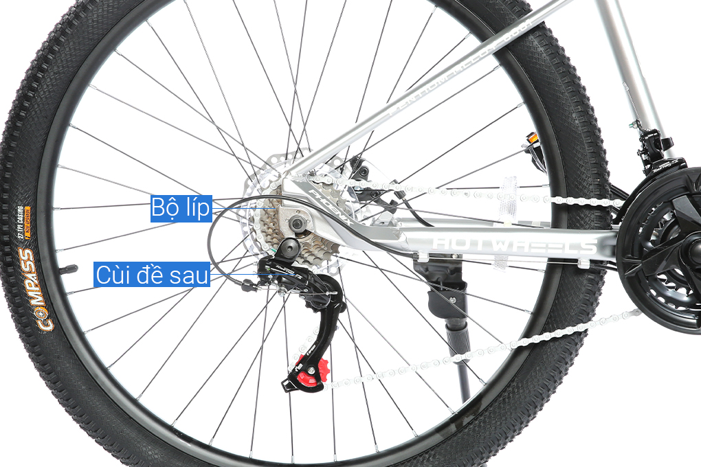 Xe Đạp Địa Hình MTB Phoenix Hotwheels 27.5 inch Màu Trắng - Vàng
