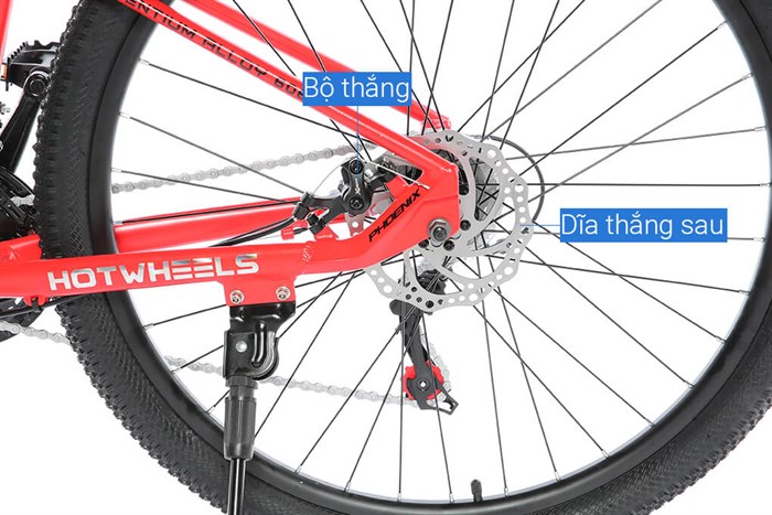 Xe Đạp Địa Hình MTB Phoenix Hotwheels 27.5 inch Màu Đen - Đỏ