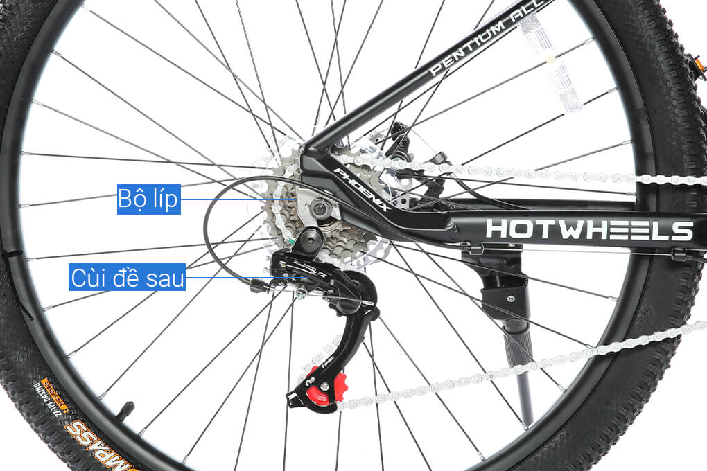 Xe Đạp Địa Hình MTB Phoenix Hotwheels 27.5 inch Màu Đen - xanh dương