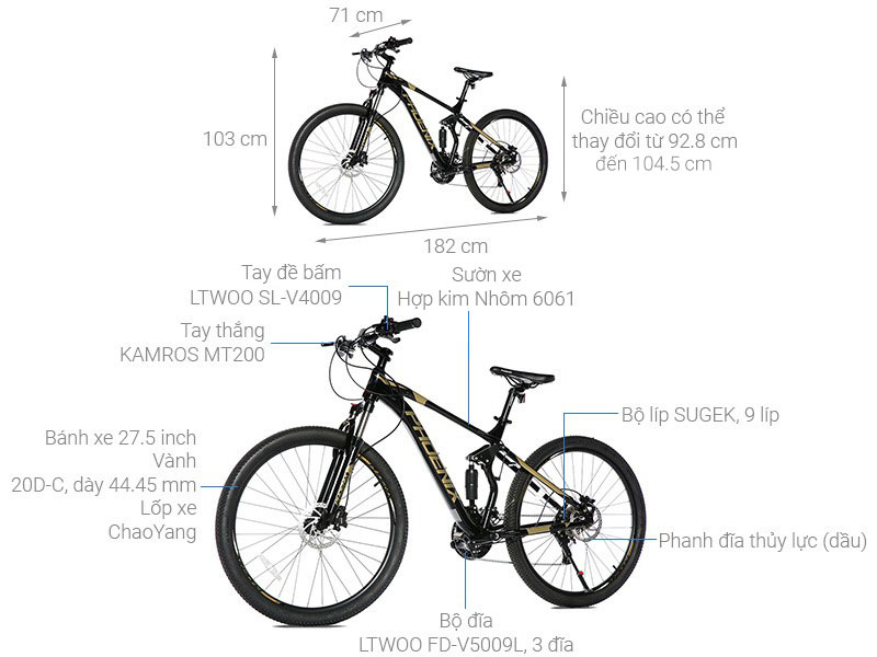 Xe Đạp Địa Hình MTB Phoenix T-Rex 27.5 inch