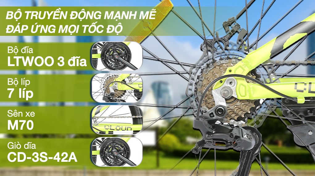 Xe Đạp Địa Hình MTB Gammax 24-Qingyun-3.0-21S 24 inch