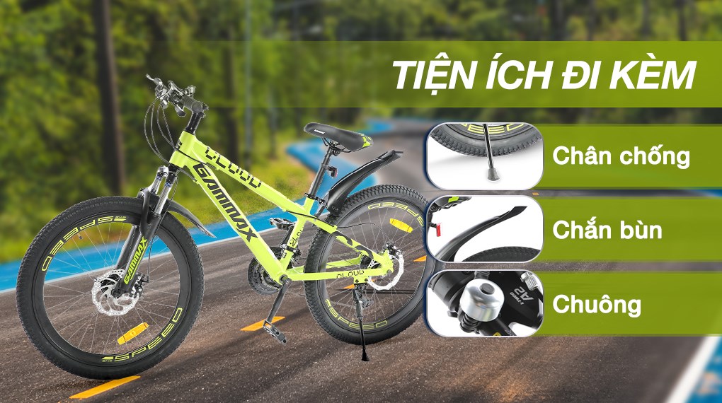 Xe Đạp Địa Hình MTB Gammax 24-Qingyun-3.0-21S 24 inch